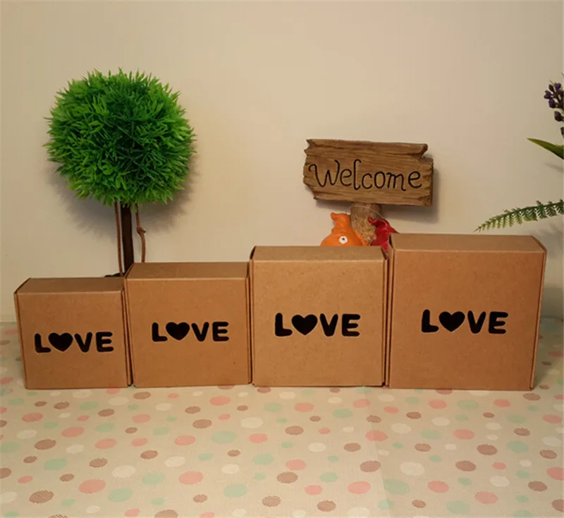 50 шт. коробка из крафт бумаги свадебные подарки конфеты Подарочная для вечеринки