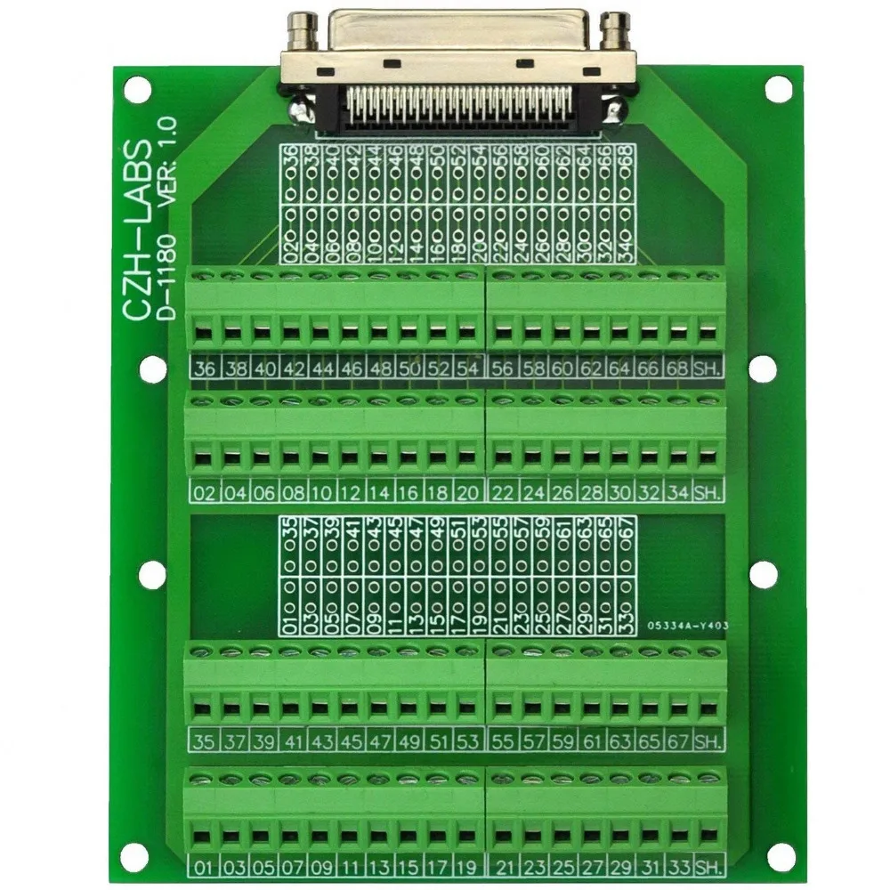 Elektronik-Salon 68-Pin VHDCI DSUB SCSI-5 Schraube Terminal Block Breakout-Board.