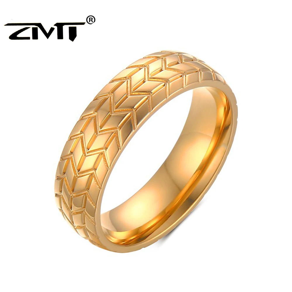 ZMT 316L Нержавеющей Стали мужские Кольца Ювелирные Изделия Золотой Platied Автомобиля