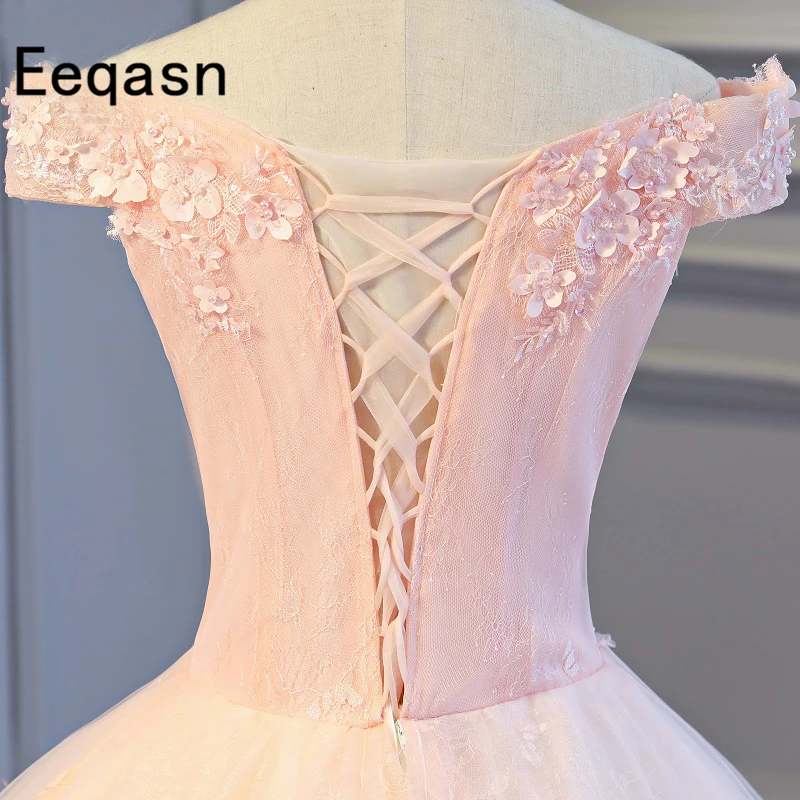 Vestidos дебютанты розовые пышные платья 2020 кружевное бальное платье с открытыми