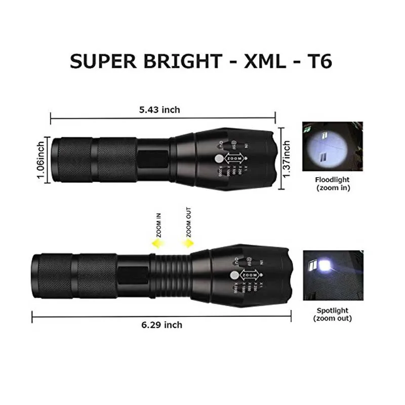 Хит продаж взрывной костюм светодиодный фонарик Cree XM LT6 тактика 18650 Q5 мини