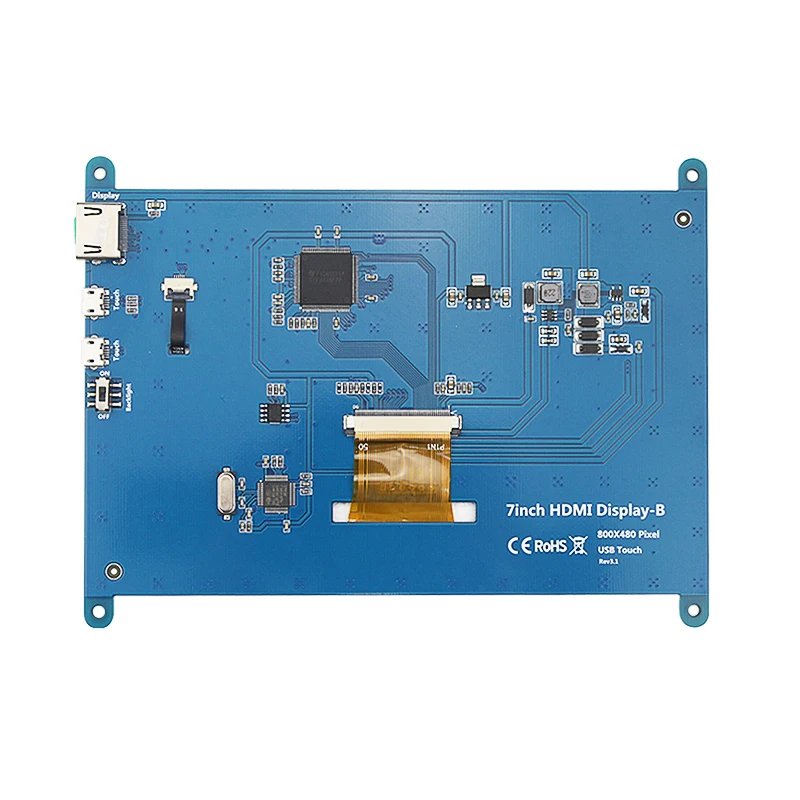 Raspberry Pi 3 RPI дисплей 7 дюймов сенсорный экран HDMI HD жк TFT 1024X600 монитор для 2B B pcino Win7 8 |