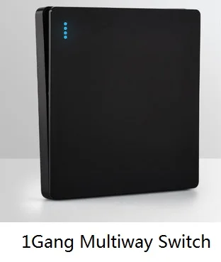 1Gang Multiway Настенный выключатель темно-черного цвета, 1 канал, 1 канал, 2 канала, 2 канала, 1 канал, многоходовой, 3 банды, 2 канала, 4 канала, 1 канал, выключатель, светодиодный светильник, Бескаркасный - Цвет: 1Gang Multiway