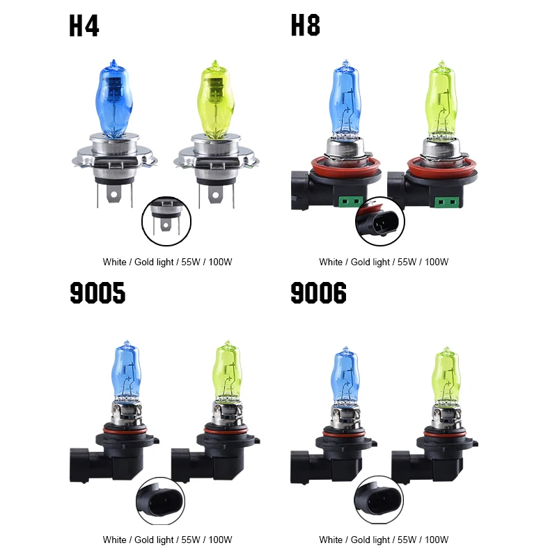 Фары для мотоцикла ATcomm 2 шт. H4 HS1 12 В 6500 К лм H1 H3 H7 H11 светодиодные лампы скутера 55 Вт|