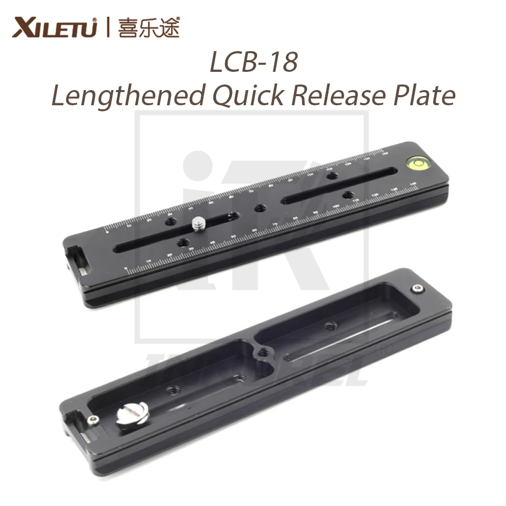 

XILETU LCB-18 Lengthened Quick Release Plate 180mm Nodal Slide Rail Long Multifunctional Universal Tripod Head Clamp Extender