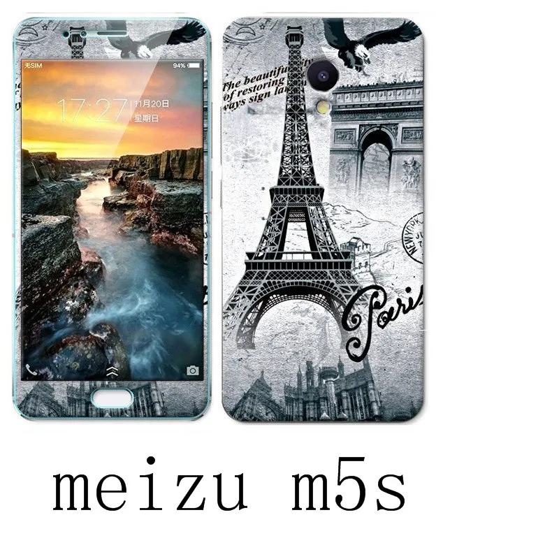meizu m5s Case 360 Degree Protective TPU Cover+Color integrated tempered glass For meilan 5s (5.2&quot) brand #3088 |