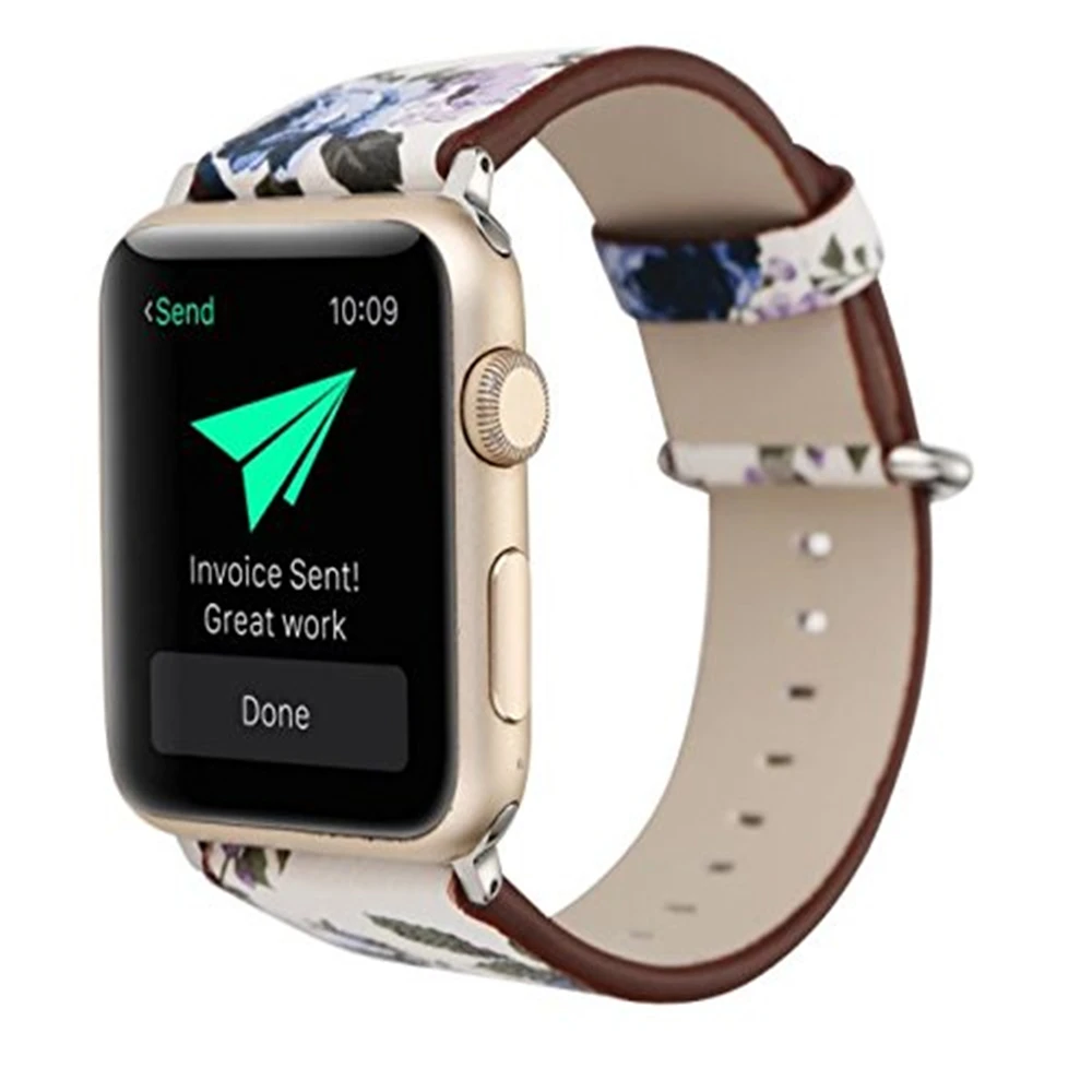 Холст и кожа Apple Watch замена группы для Для женщин по FOLOME для 38/42/40/44 мм подходит Apple iWatch 1/2/3/4 Nike Edition