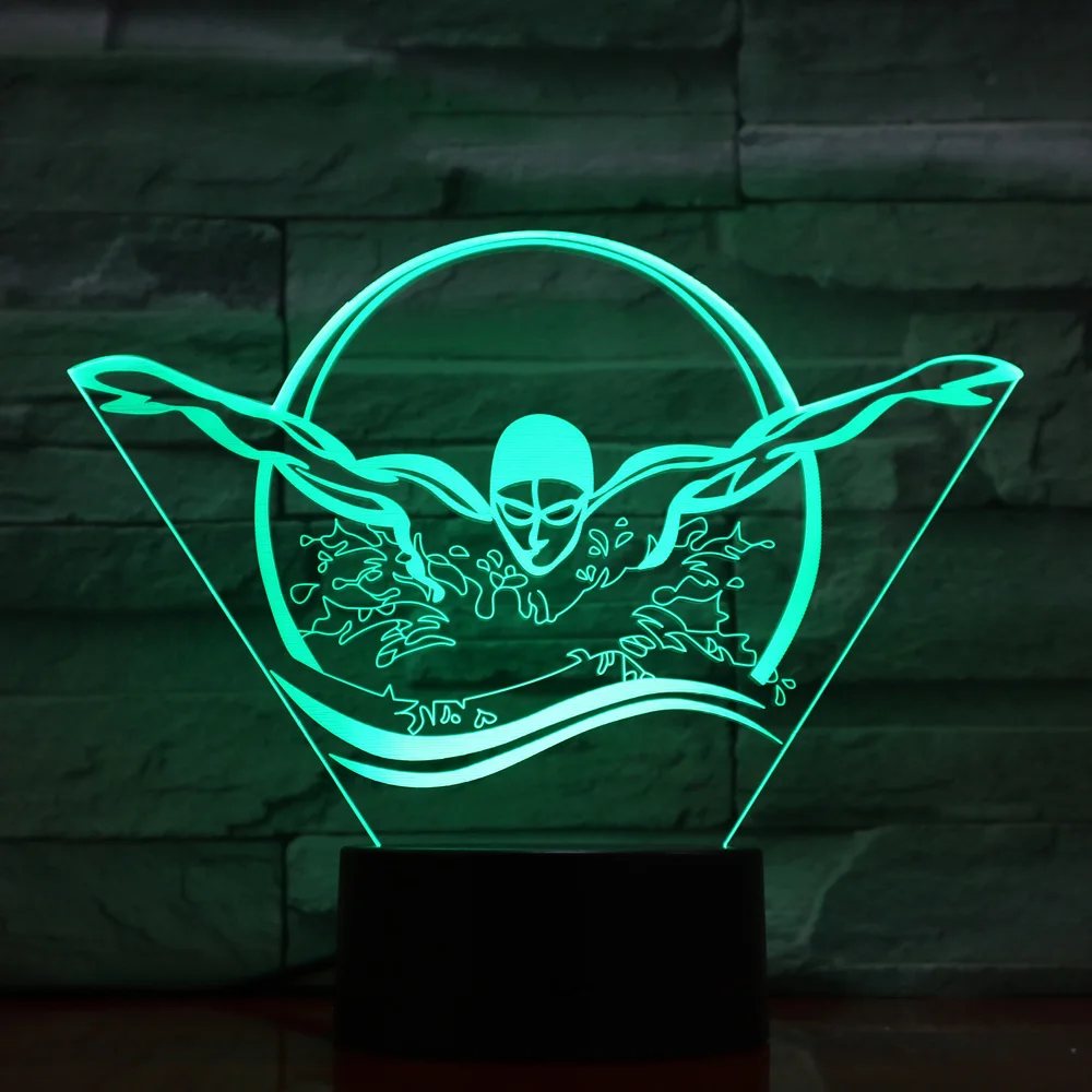 3d стерео светодиодные лампы USB ночник RGB прозрачные акриловые поделки