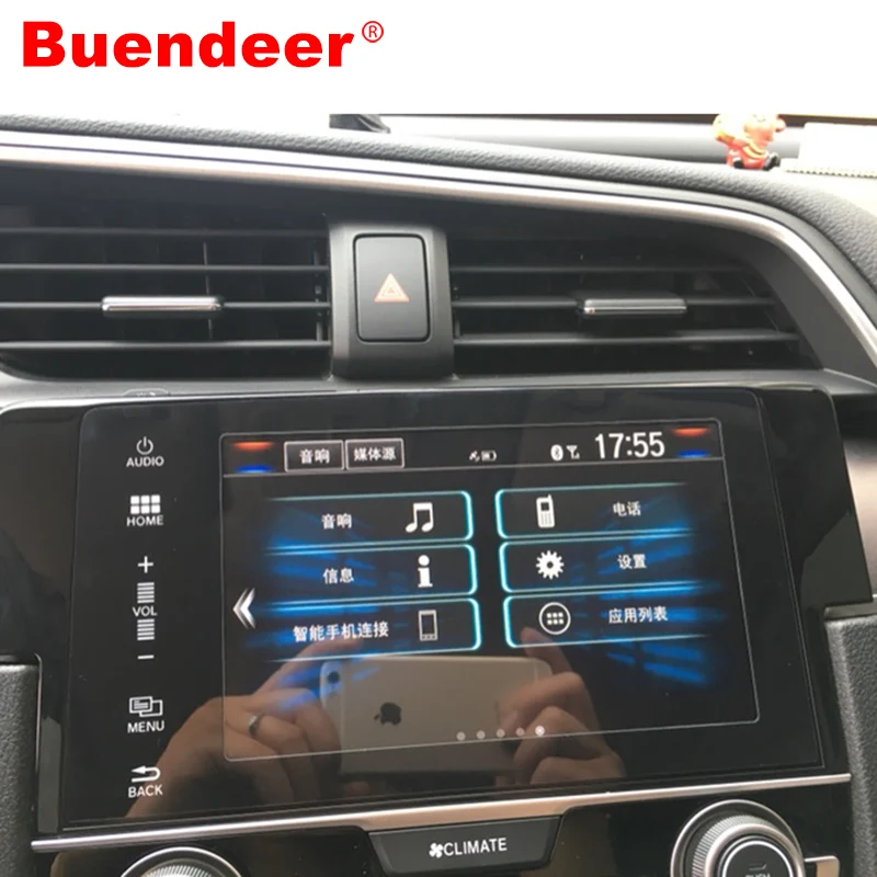 Buendeer 7 дюймовый автомобильный GPS навигатор закаленное устройство для Honda Civic 10 и EX