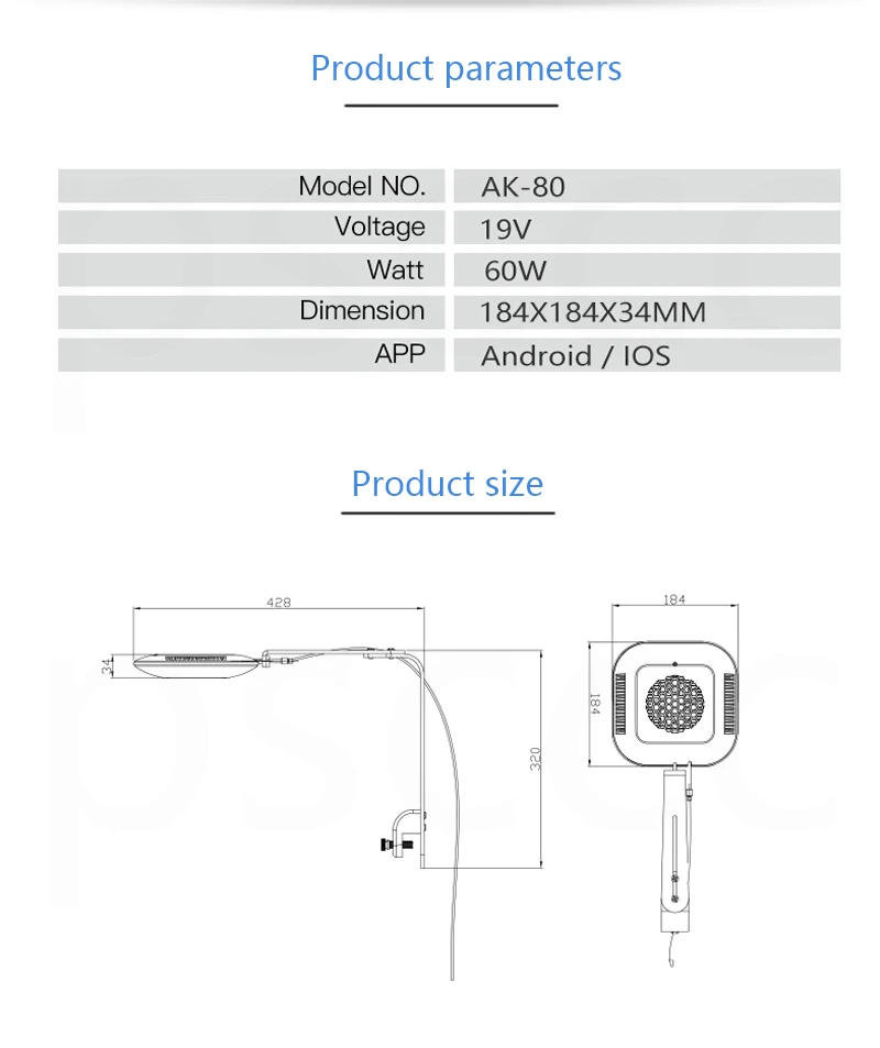 Jebao Jecod AK60 AK80 AL150 Clip-on Стиль плотная матрица аквариум SPS морской аквариум Коралловый рифовый светодиодный светильник AK-60 AK-70 AL-150