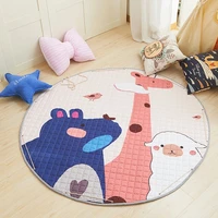 150cm animal baby play mats round kids rug toys childrens carpet cotton developing mat rug baby puzzle play mat storage bag toy