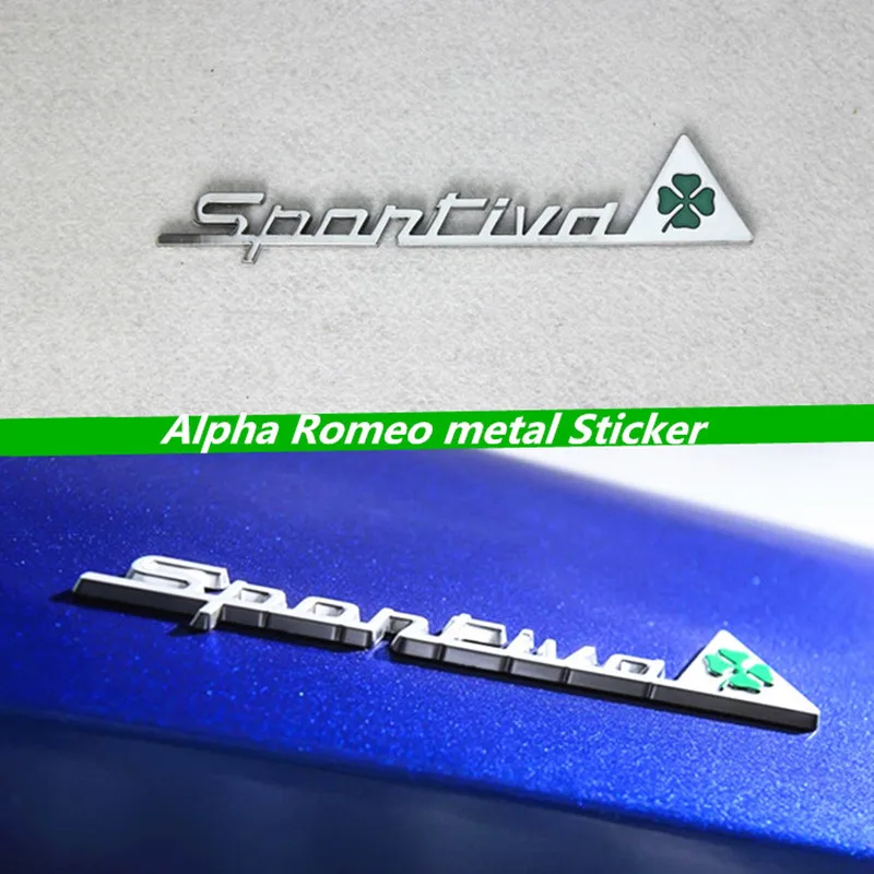 Alfa Romeo металла Sportiva четырехлистник Зеленый Дельта автомобиля боковой Fender эмблема
