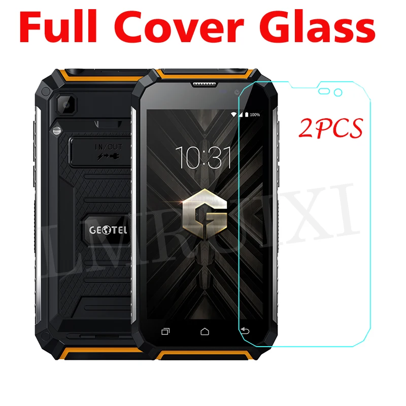 2 шт. закаленное стекло с полным покрытием для защиты экрана Geotel G1 продуманная