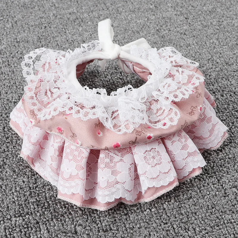 Ошейник для собак ожерелье многослойный кружевной цветок Мода шарф животного