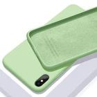 Мягкий чехол из жидкого силикона для Apple iphone 12 XS Max XR X, тонкий защитный чехол-накладка для iphone 6 6S 7 8 Plus