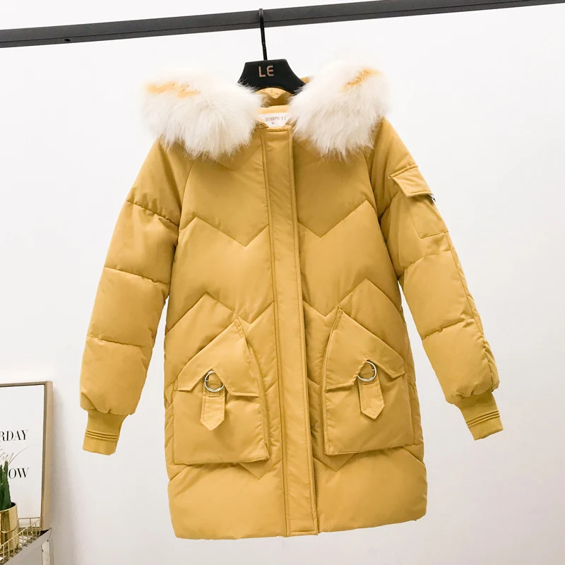 Женская утепленная теплая зимняя куртка модная молния с капюшоном Искусственный