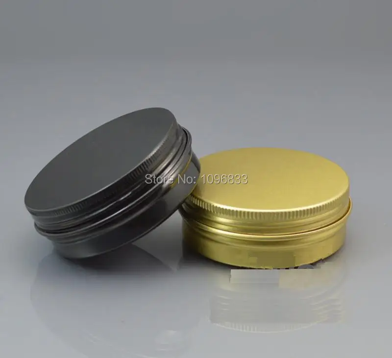 

100g Black Aluminum Jar, 100ml Cosmetic Aluminium Jar, Empty Metal Box, Black Tins Container, Tin Packing Pot, 50pcs/lot