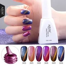 Магнитный Гель лак Azure Beauty 12 мл Хамелеон 3D кошачий глаз УФ для
