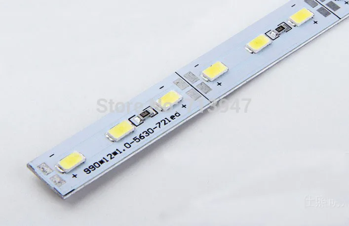 

500X Factory supply high quality DC12V 5730 LED rigid strip aluminum PCB 72LED/m hot rigid led strip light express free shipping