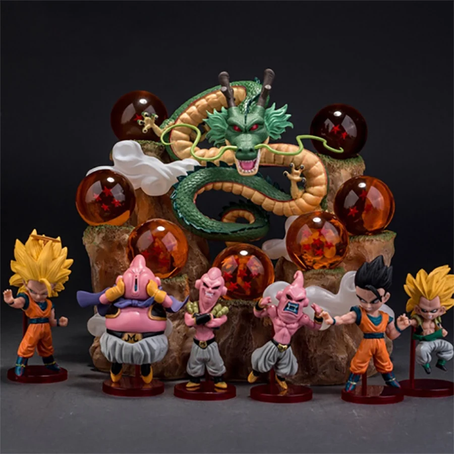 11 см X 4 Dragon Ball Z 6 Stile мини модель Goku Saiyan Majin Boo фигурка мальчиков Игрушка ПВХ Модель