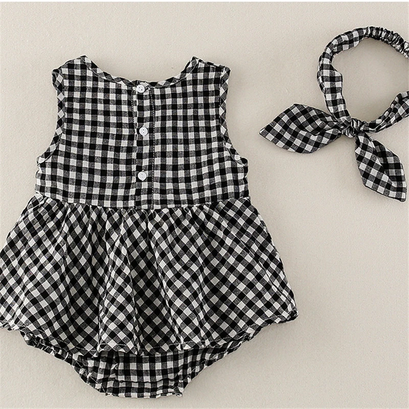 Милый Одежда для новорожденных девочек летнее платье без рукавов с кружевной