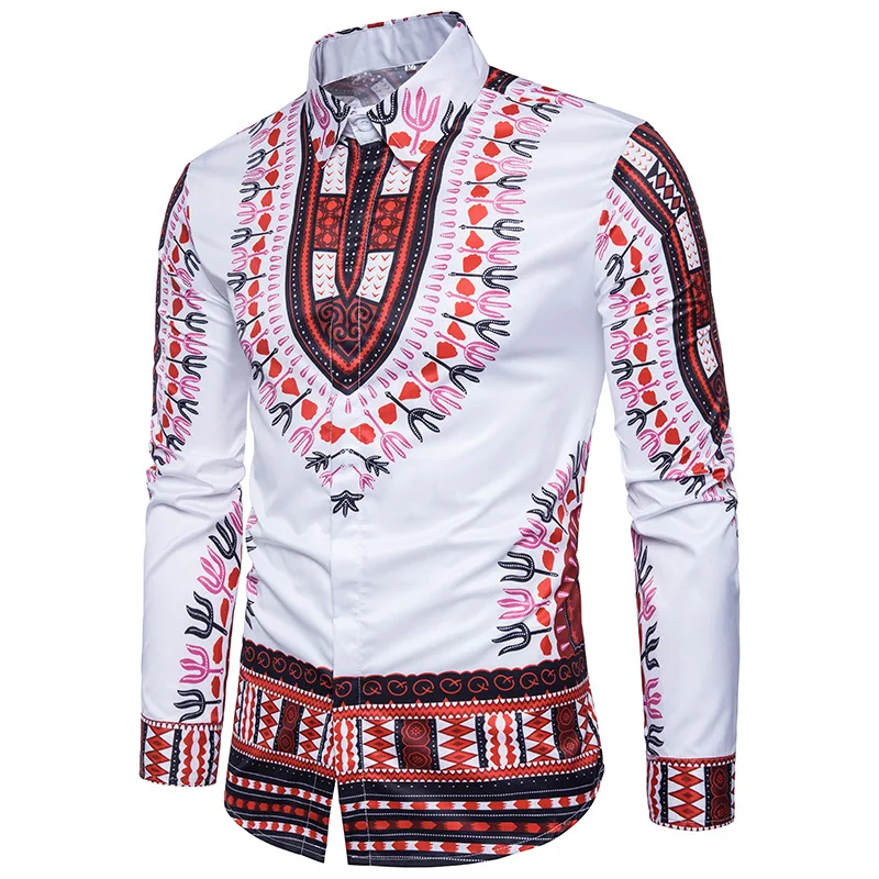 Мужская рубашка с 3d принтом Повседневная Длинная в стиле хип-хоп весна 2019 | одежда