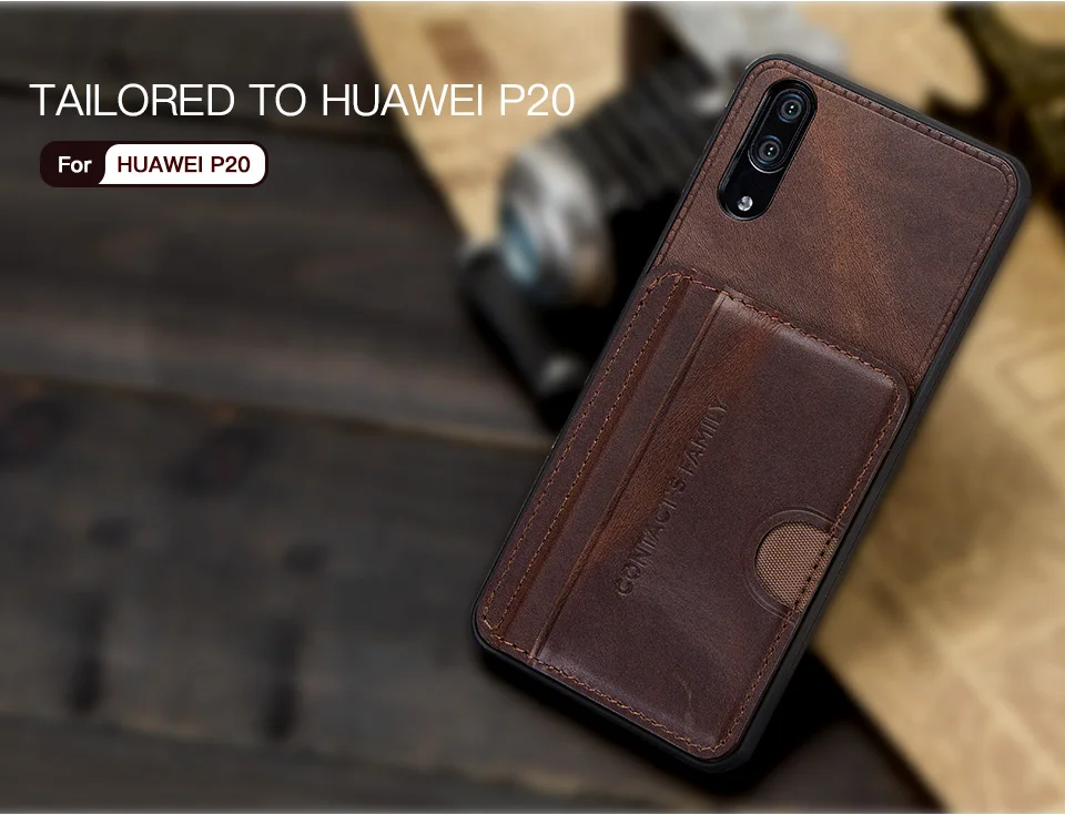 Для huawei P20 чехол, Роскошная натуральная кожа, задняя крышка для huawei P20, чехол-кошелек, защитная сумка для телефона, с отделениями для карт