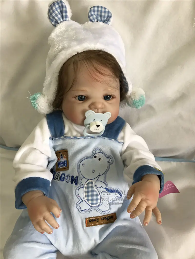 Восхитительные NPK 57 см Boneca Bebe куклы Reborn ручной работы полностью силиконовые куклы Reborn Baby в милой одежде модные куклы Reborn Bebe Boy