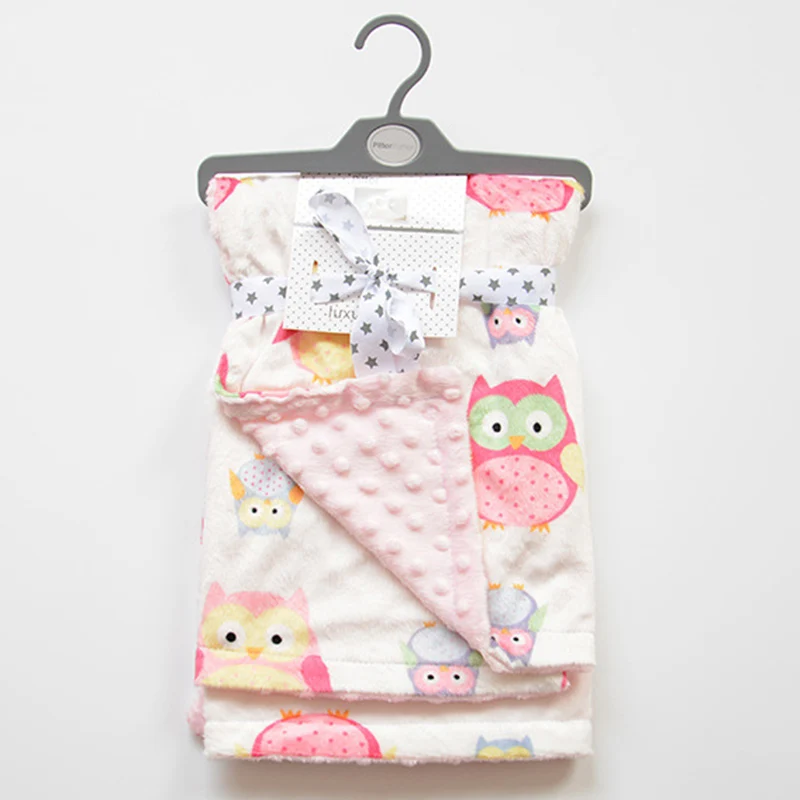 Фланелевое Одеяло Minky для новорожденных Пеленка на детскую коляску флисовое