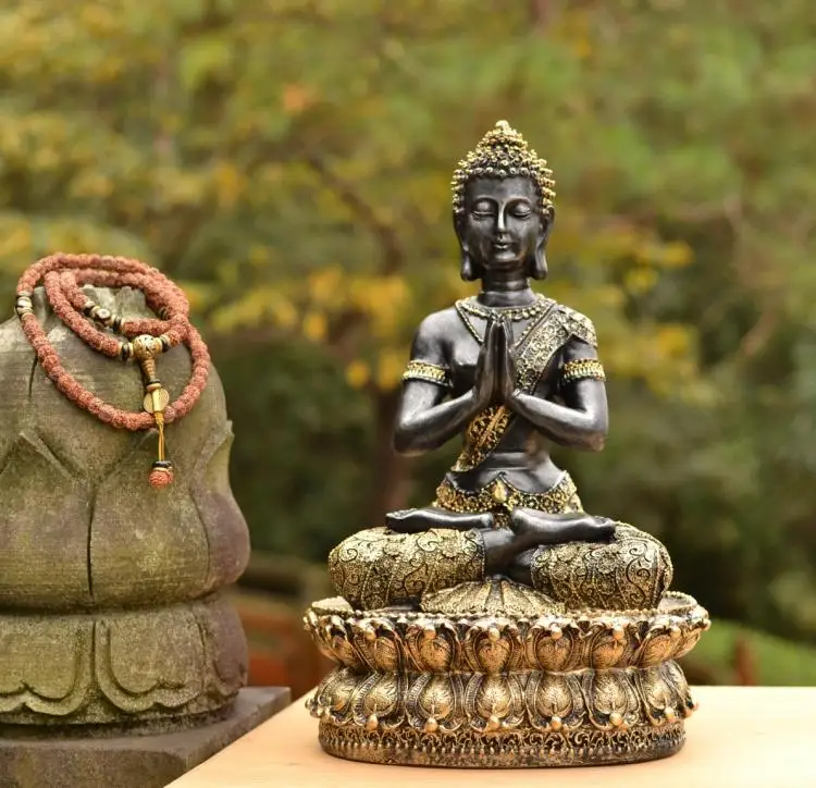 Wholesale Buddhist supplies # home good decorative Buddha art -2019 Southeast Asia Lotus Praying Sitting statue | Дом и сад