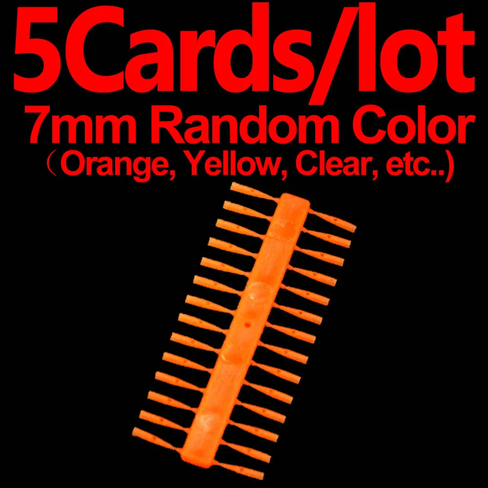 5cards 7mm JIGEECARP 5 карт 140 стопов ловли карпа ограничители Для Приманки ломтик для бойлов приманка Pop Up Европейский Карп стопоры пробки 7 мм 9 мм случайный цвет - Цвет: 5cards 7mm
