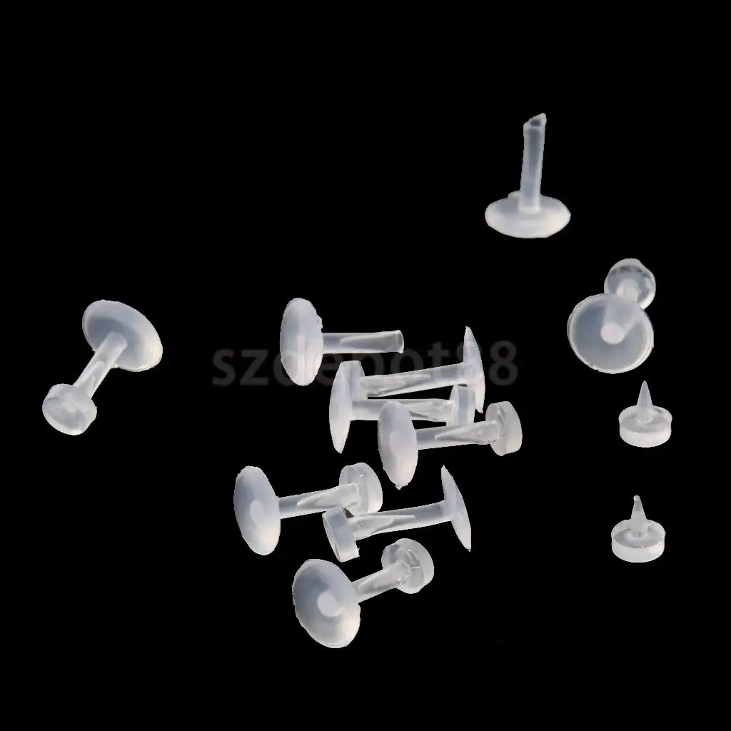 10Pcs Clear Acrylic Nose Studs Ring Retainers Bars Body Piercing Ladies Jewelry | Украшения и аксессуары