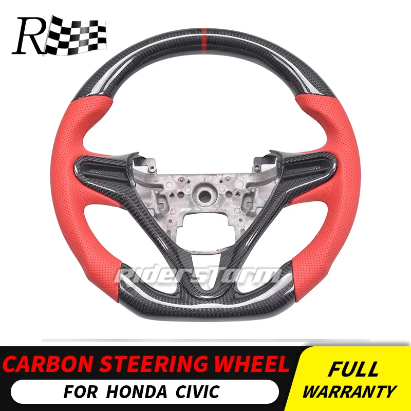 Для Honda civic 8th 9th 10th gen genneration руль из углеродного волокна для универсальной замены