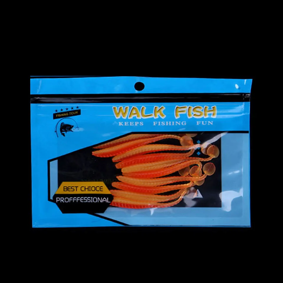 WALK FISH 10 шт./лот 75 мм 1 3 г качели ударные рыболовные приманки Swimbait Craws мягкие для
