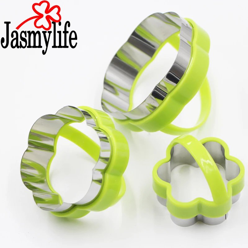 3 шт. формочки для печенья из нержавеющей стали с пластиковой ручкой инструменты