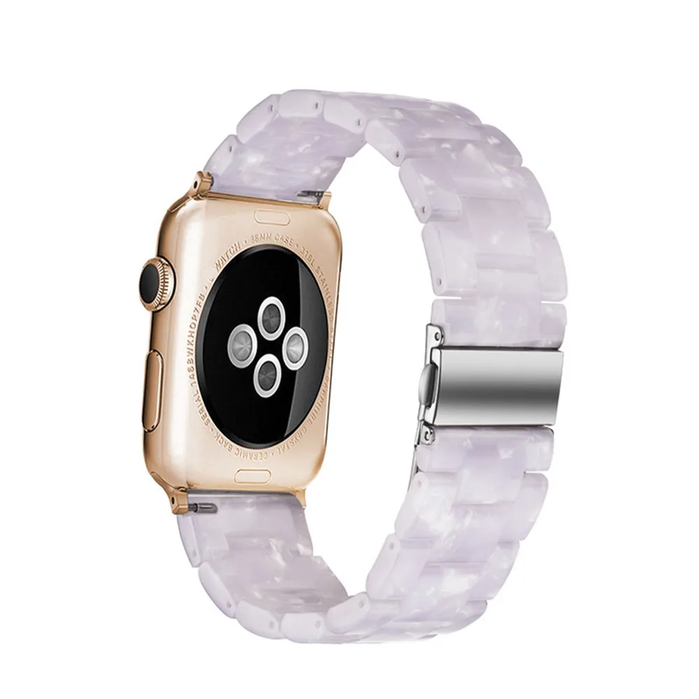 Полимерный ремешок для часов Apple Watch Series 4 3 2 1 ремешок из нержавеющей стали браслет с пряжкой для iWatch Band 38 мм 40 мм 42 мм 44 мм ремешок