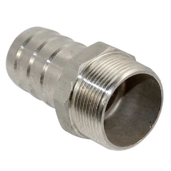 MEGAIRON BSPT 1,2" DN32 наружная резьба из нержавеющей стали SS304 Соединительная труба Hosetail OD 32 мм Фитинги самогон