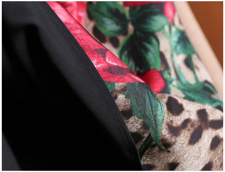 MoaaYina Леопард Роуз Floral-Print пакет ягодицы пикантная элегантная юбка высокого качества хлопковая юбка