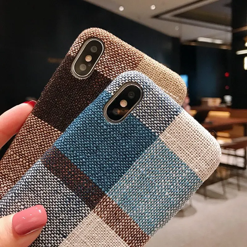 British Plaid Case Tpu for iphone XS Max XR 6 6S 7 8 Plus Female Models Personality ins wind 6s Cover |