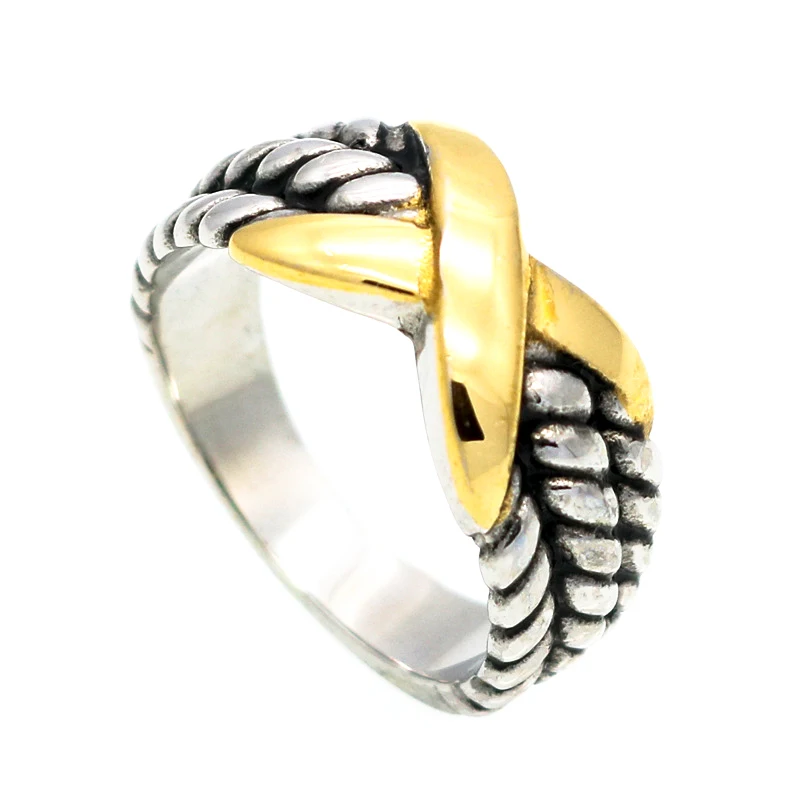 Женское кольцо из титановой стали в стиле ретро|x ring|women ringsretro ring |