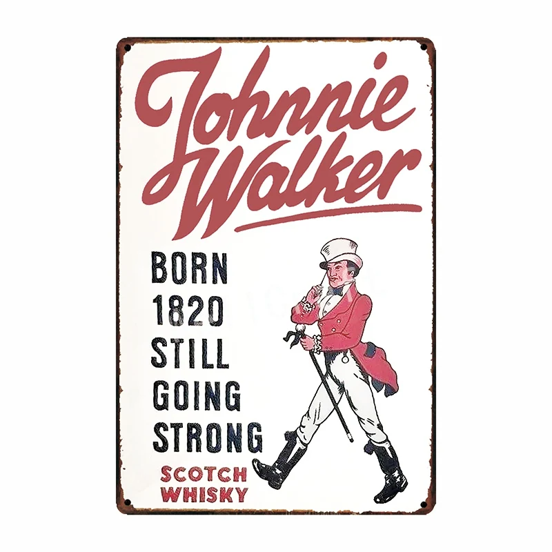 [ WellCraft ] johnnie walker whisky Metal Sign Wall Poster Sticker Party Decor for Pub bar Mural Iron Plaque Painting FG-237 - Цвет: WA 3115