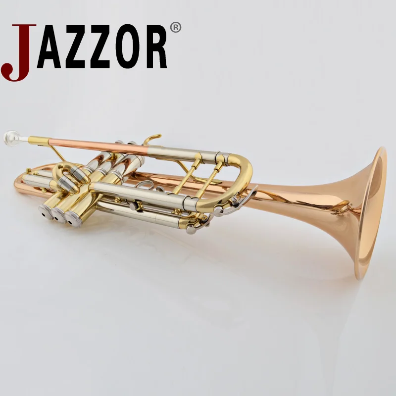JAZZOR JBTR-430 Профессиональный B плоский Труба фосфорно-медный труба мундштук жесткий