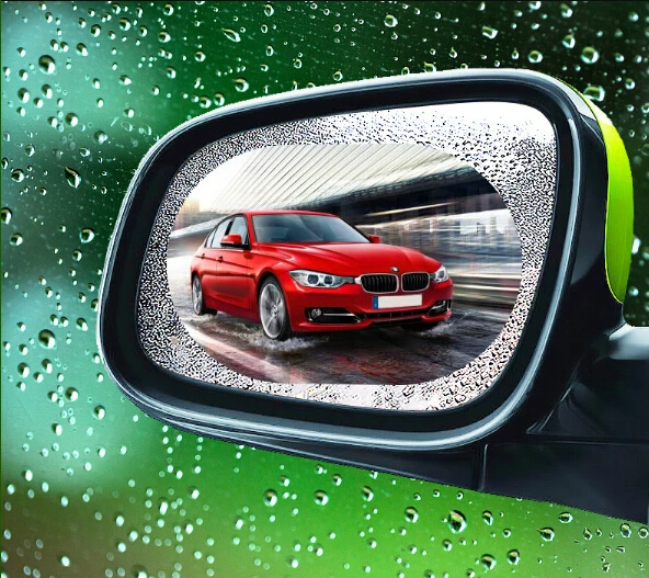 Прозрачная Автомобильная Водонепроницаемый Анти-туман непромокаемые автомобиля зеркало заднего вида зеркальная защитная пленка Стикеры 2 шт./упак