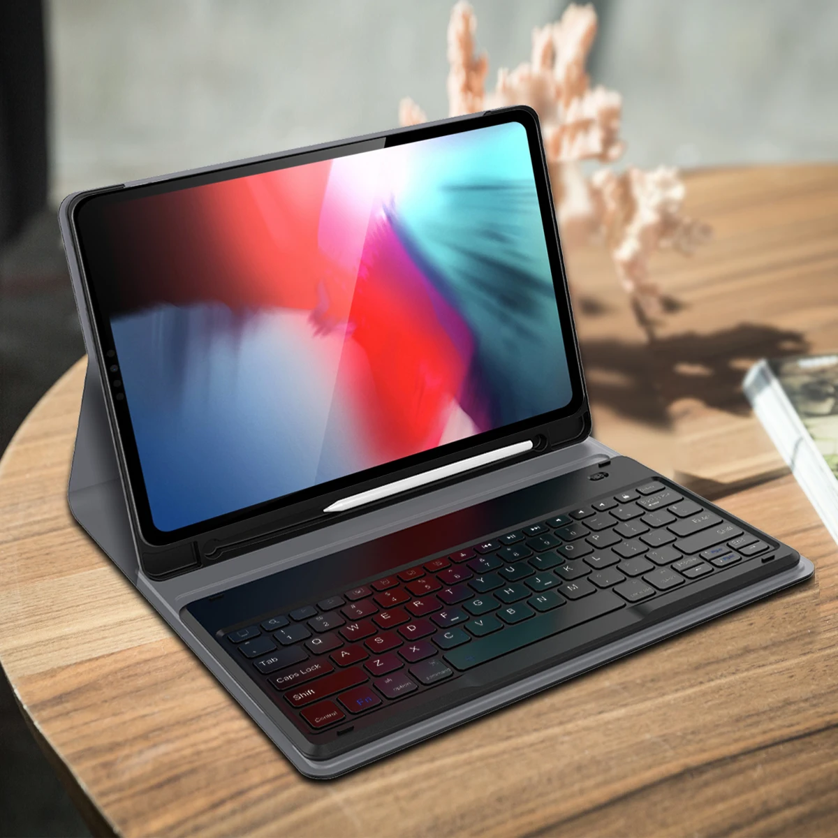 Для iPad Pro 12 9 2018 чехол с беспроводной клавиатурой Bluetooth USA кожаный флип-чехол