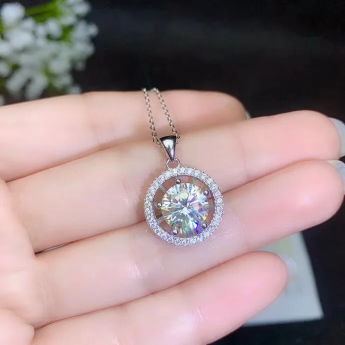 Moissanite новые продукты на рынке, специальные супер популярные стили продавца, ожерелья, ladies'party play. 925 чистого серебра