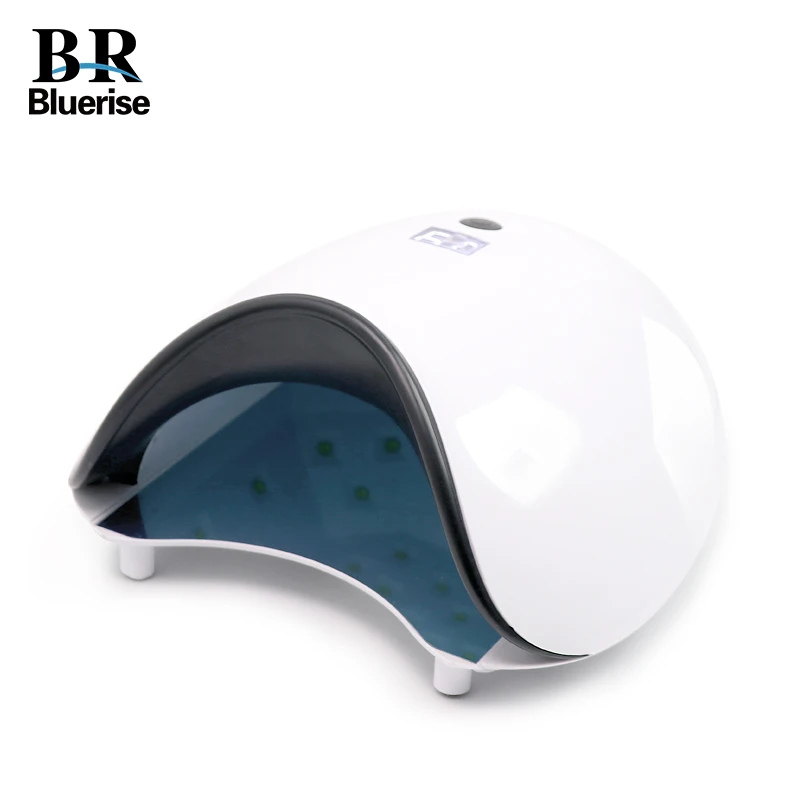 White 110V-240V УФ светодиодный светильник для ногтей 48 Вт сушка ногтей; уход Гель-лак свет с нижней 15 s/30 s/60 s таймер ЖК-дисплей инструменты для дизайна ногтей BLUERISE светодиодный-78 - Цвет: White 110V-240V