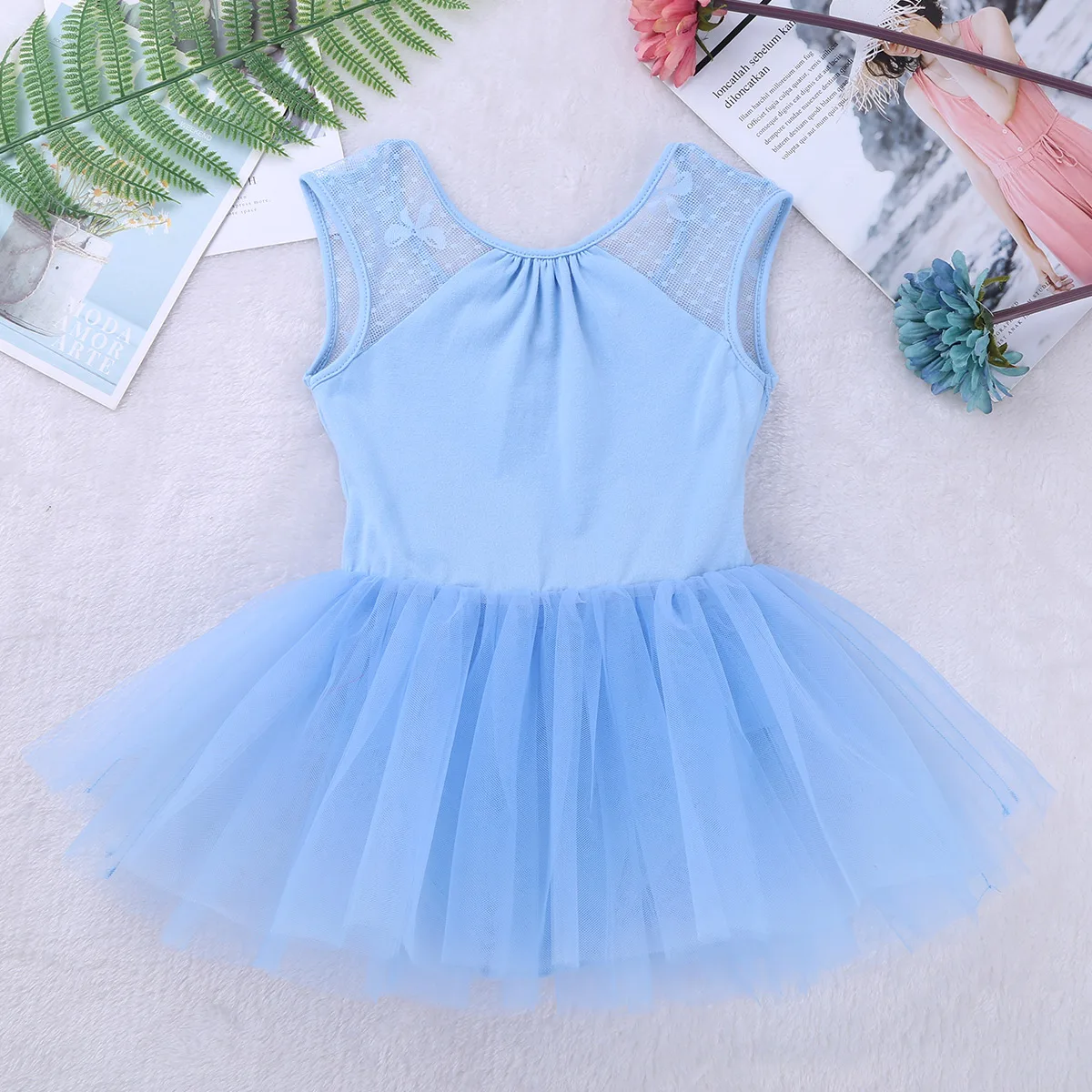 ChicTry/профессиональное балетное платье-пачка для девочек платье-трико с кружевной