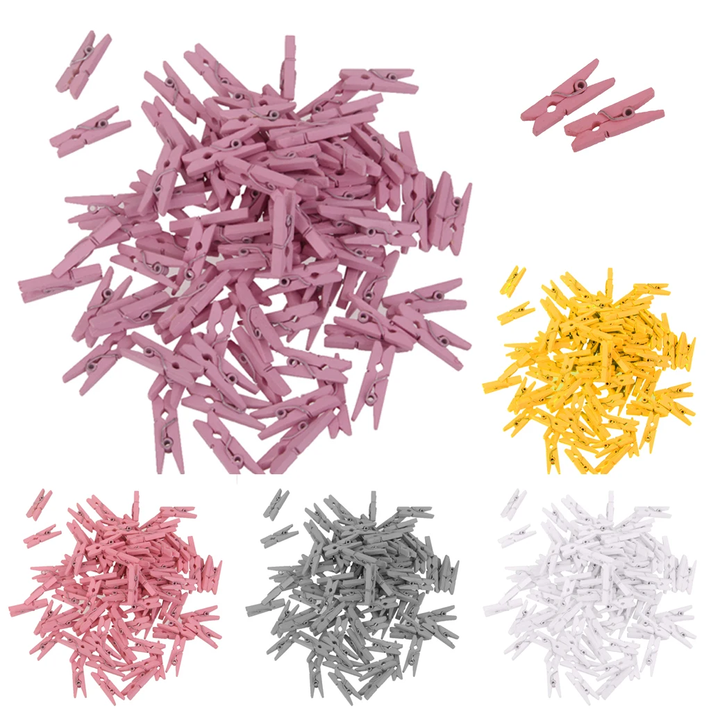 Новинка Лидер продаж 100 шт. деревянные мини-прищепки для одежды фотобумага