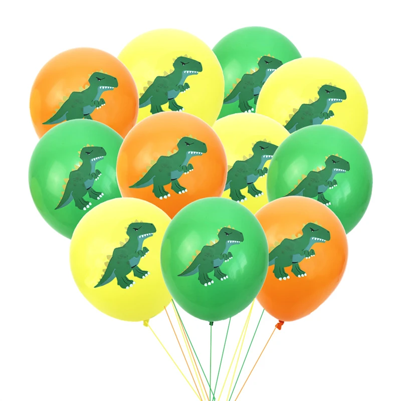 10 шт. дюймов 12 дюймов мультфильм Динозавр зеленый желтый шар Baby Shower детская вечеринка с днем вечерние рождения шар Вечеринка DIY украшения
