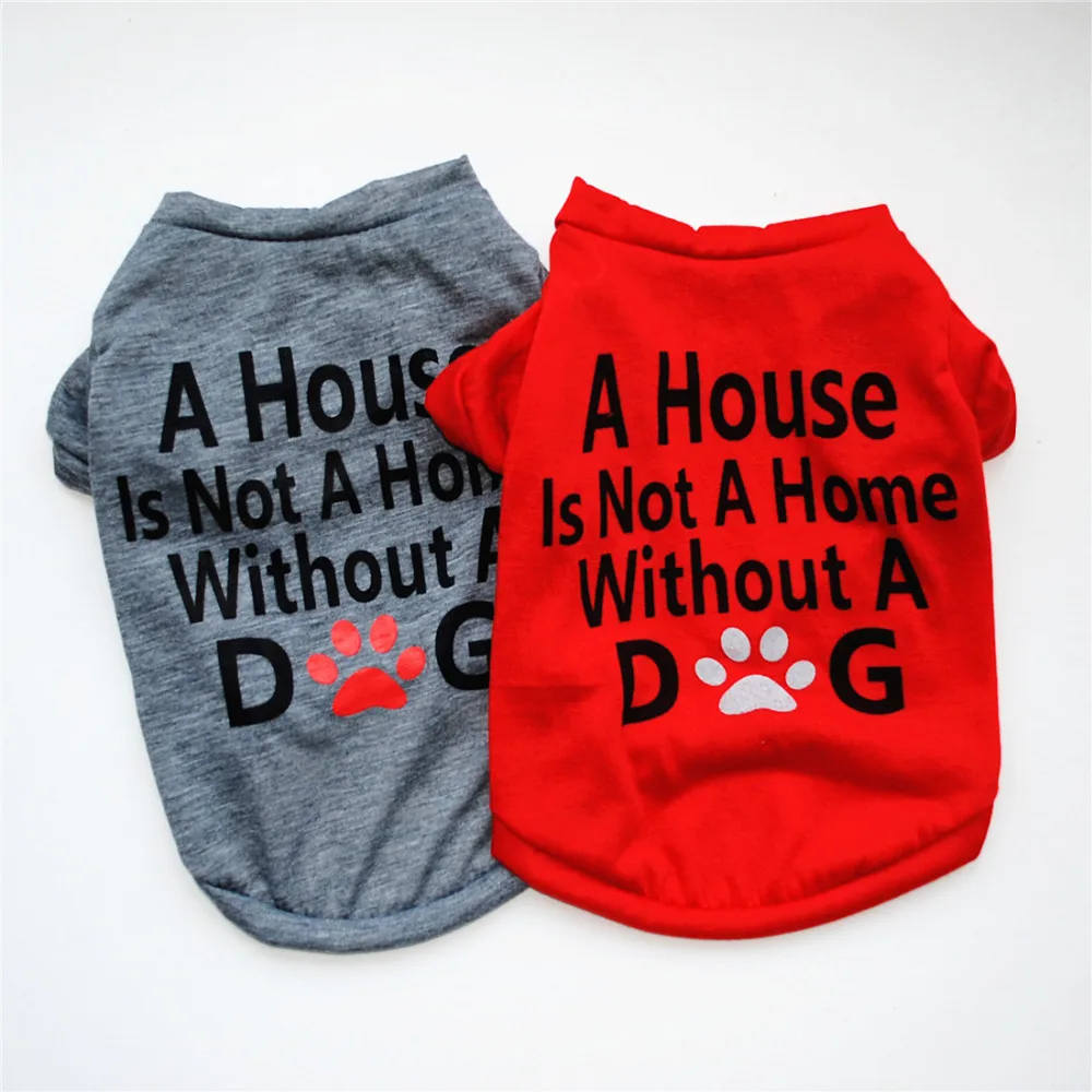 Cute Letter Printed Dog Vest Shirt 2018 Summer Pet Dog Clothes for Teddy Poodle Small Dogs Cotton Cats Puppy T-shirt Pet Apparel